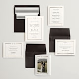 "Luster" - Save the Dates in Ocean by Stacey Meacham - Matching Invitation Suite