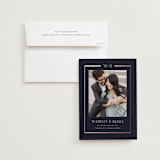 "Luster" - Save the Dates in Ocean by Stacey Meacham - Save the Date with Envelope