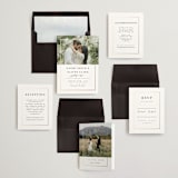 "Gilded Frame" - Save the Dates in Pearl by Nicole Walsh - Matching Invitation Suite