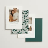 "Chelsea" - Save the Dates in Emerald by Vera Lim - Back of Card Options