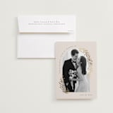 "Garland Arch" - Save the Dates in Linen by Laura Hankins - Save the Date with Envelope