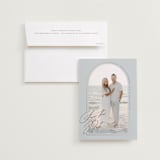 "subtle shimmer" - Save the Dates in Sea Glass by Susan Zinader - Save the Date with Envelope