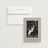 "Chic Photo" - Save the Dates in Taupe by Louise Kay - Save the Date with Envelope