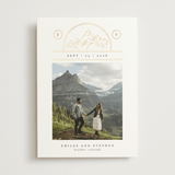 "Mountaintop Crest" - Save the Dates in Chiffon by Heather Schertzer - Front