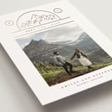 "Mountaintop Crest" - Save the Dates in Chiffon by Heather Schertzer - Detail