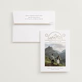 "Mountaintop Crest" - Save the Dates in Chiffon by Heather Schertzer - Save the Date with Envelope