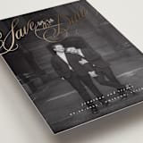 "Formal Script" - Save the Dates in Powder by Stacy Maalouf - Detail