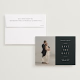 "Subtle elegance" - Save the Dates in Charcoal by Stacey Meacham - Save the Date with Envelope