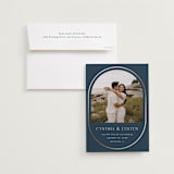 "Double lined border" - Save the Dates in Blueberry by Angela Garrick - Save the Date with Envelope