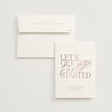 "Let's Party" - Save the Dates in Rose by That Girl Press - Save the Date with Envelope