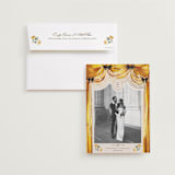 "Tuileries" - Save the Dates in Golden by Claudia Orengo - Save the Date with Envelope