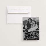 "Lightly " - Save the Dates in Ivory by Everett Paper Goods - Save the Date with Envelope