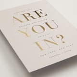 "are you in?" - Save the Dates in Taupe by Sara Hicks Malone - Detail