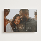 "Serene" - Save the Dates in Powder by Everett Paper Goods - Front