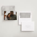 "Serene" - Save the Dates in Powder by Everett Paper Goods - Assembled