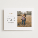 "Minimal Mountain" - Save the Dates in Snow by Amy Payne - Front