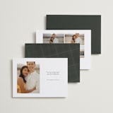 "Minimal Mountain" - Save the Dates in Snow by Amy Payne - Back of Card Options