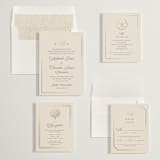 "Seaside" - Save the Dates in Champagne by Griffinbell Paper Co. - Matching Invitation Suite