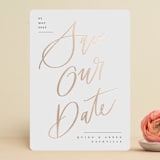 "Lettered sign" - Save the Dates in Cotton by Stacey Meacham - Front