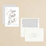 "Lettered sign" - Save the Dates in Cotton by Stacey Meacham - Assembled