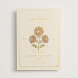 "Marigold" - Save the Dates in Ochre by Hannah Bowman - Front