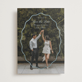 "Scallop Frame" - Save the Dates in Periwinkle by Baumbirdy - Front