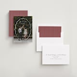 "Scallop Frame" - Save the Dates in Periwinkle by Baumbirdy - Assembled