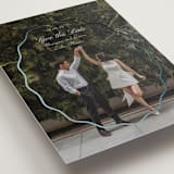 "Scallop Frame" - Save the Dates in Periwinkle by Baumbirdy - Detail