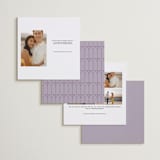 "metro" - Save the Dates in Lilac by Inkblot Design - Back of Card Options