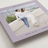 "metro" - Save the Dates in Lilac by Inkblot Design - Detail