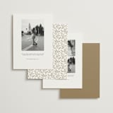 "Wildflora" - Save the Dates in Snow by Laura Hankins - Back of Card Options