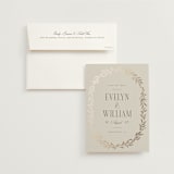"Wildflora" - Save the Dates in Champagne by Laura Hankins - Save the Date with Envelope