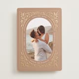 "Floral Frame" - Save the Dates in Cognac by Mansi Verma - Front