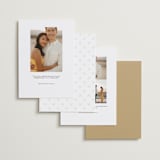 "Classic Overlay" - Save the Dates in Alabaster by Erica Krystek - Back of Card Options