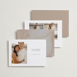 "Clean Lines" - Save the Dates in Tea by Christy Hy Lee - Back of Card Options
