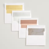 "Clean Lines" - Save the Dates in Tea by Christy Hy Lee - Envelope Liner Options