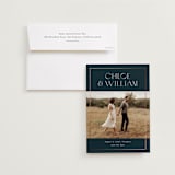 "Eternity" - Save the Dates in Navy by Stacey Meacham - Save the Date with Envelope