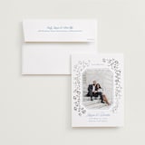 "Framed Florals" - Save the Dates in Sky by Robert and Stella - Save the Date with Envelope