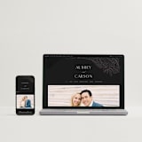 "Royalty" - Save the Dates in Noir by Jen Owens - FREE Wedding Website