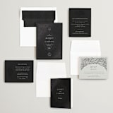 "Royalty" - Save the Dates in Noir by Jen Owens - Matching Invitation Suite