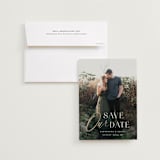 "Poetic" - Save the Dates in Pearl by Jennifer Postorino - Save the Date with Envelope