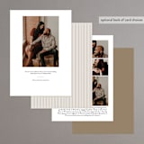 "Engraved Flowers" - Save the Dates in Latte by Phrosné Barwood - Back of Card Options