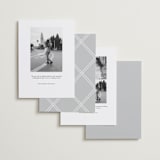 "Bold Monogram" - Save the Dates in Pearl by Melanie Kosuge - Back of Card Options