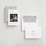 "Bold Monogram" - Save the Dates in Pearl by Melanie Kosuge - Assembled