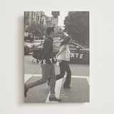 "Wavy" - Save the Dates in Greige by Inkblot Design - Front