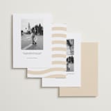 "Wavy" - Save the Dates in Nude by Inkblot Design - Back of Card Options