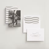 "Wavy" - Save the Dates in Greige by Inkblot Design - Assembled