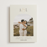 "Skye" - Save the Dates in Cream by Robert and Stella - Front