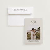 "Skye" - Save the Dates in Cream by Robert and Stella - Save the Date with Envelope