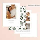 "Succulent Surround" - Save the Dates in Powder by Susan Moyal - Back of Card Options